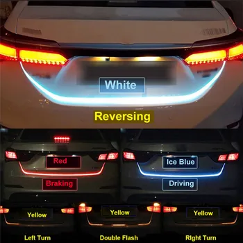 Automobilių Galinis LED Juostelės Apšvietimas Šviesos Dinaminis Streamer Įspėjamoji Lemputė, Stabdžių TurnTrunk Uodega Signalas Atbulinės šviesos Diodai Automobilio stiliaus