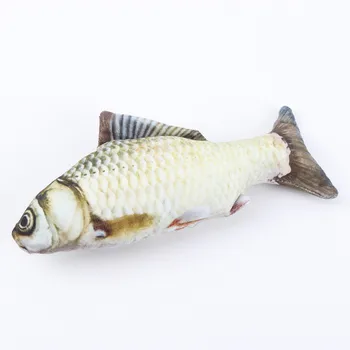 Pliušinis Kūrybos Karpis Žuvies Formos Kačių Žaislai Mielas Modeliavimas Žvejoti, Žaisti Žaislas Augintiniui Katžolių Žuvis, Įdaryti Lėlės Pet Products