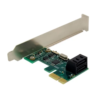 ASM1061 PCIE X1 SATA užrašas 6Gbps Expansion Card Dual-Port SATA 3.0 Adapteris Nešiojamas KOMPIUTERIS