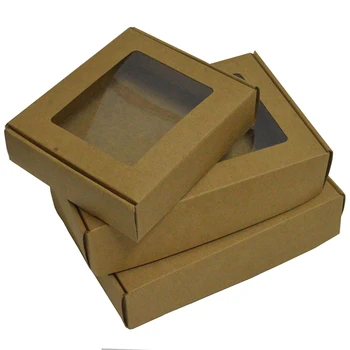 10vnt Popieriaus Gydyti Lauke Amatų Popieriaus Dėžutė Su Lango Balta Naudai Dėžės Dovanos Custom Pakavimo Dėžės Juoda