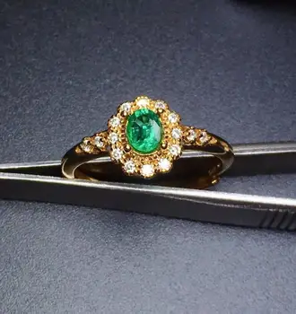 Gamtos ir Nekilnojamojo smaragdas žiedas 925 sterlingas sidabro Bauda papuošalai vyrams ar moterims pasiūlymą žiedas