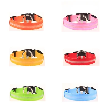 7 Spalvų Šunų Antkakliai LED naminių Gyvūnėlių Apykaklės USB Įkrovimo Naktį Saugos Įspėjimas Apšviestas Šuo Reguliuojamas Antkaklis Anti-lost Karoliai