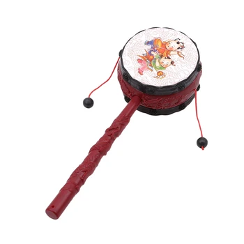 Kūdikiams, Vaikams, Cartoon Plastikiniai Rankų Bell Ankstyvasis Muzikinis Žaislas Muzikos Instrumentas, Kinų Tradicinė Barška Būgno Sukimosi Įdomus Žaislai