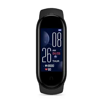 M5 Smart Sporto Žiūrėti Spalvotas Ekranas Fitneso Apyrankę Širdies ritmo Monitorius Apyrankė 