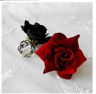 Rožių gėlių žiedas, rožė, mados žiedas piršto žiedą moteris, Lolita princess dress papuošalai