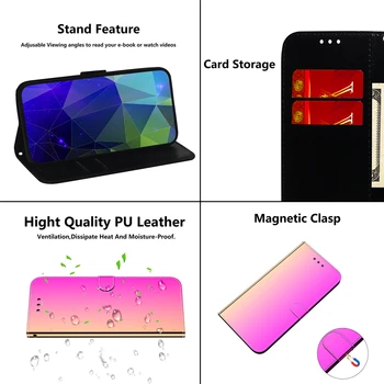 Papildomi Veidrodėliai Odos Atveju Motorola Moto G7 / G7 Plius / G7 Galia / E6 / E6 Plius Padengti 3D Prabanga Apversti Piniginės Telefono dėklas
