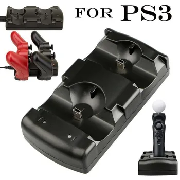 Tinka Playstation 3 Rankena, Įkroviklis Mini Led Kroviklį Mobiliesiems Šviesos Dock Usb Dual Greito Įkrovimo Valdiklis Konsolės G1Z4