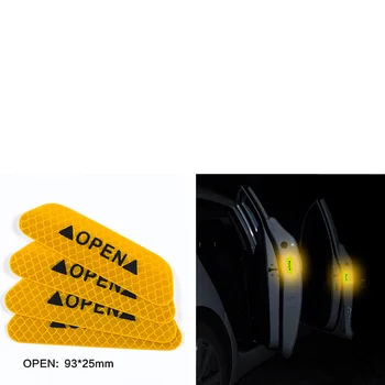 4Pcs Automobilio Duris Saugos Kovos su susidūrimo Perspėjimo šviesą Atspindintys Lipdukai Mazda 2 3 5 6 CX-3 CX-4 CX-5 CX5 CX-7 CX-9 Atenza Axela