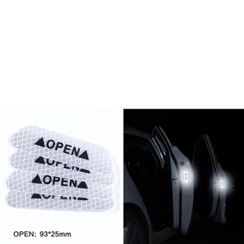 4Pcs Automobilio Duris Saugos Kovos su susidūrimo Perspėjimo šviesą Atspindintys Lipdukai Mazda 2 3 5 6 CX-3 CX-4 CX-5 CX5 CX-7 CX-9 Atenza Axela