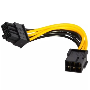 PCI-E 6-pin, 2x 8-pin GPU Grafikos Plokštę, Power Splitter Cable 