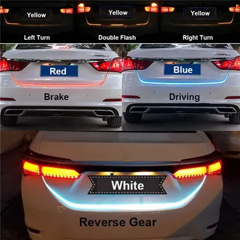 Automobilių Galinis LED Juostelės Apšvietimas Šviesos Dinaminis Streamer Įspėjamoji Lemputė, Stabdžių TurnTrunk Uodega Signalas Atbulinės šviesos Diodai Automobilio stiliaus