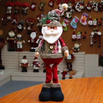 Kalėdų Lėlės Briedžių Sniego Santa Claus Nuolatinis Lėlės Kalėdų Dekoracijos Medžio Ornamentais Namų Vaikų Dovanų