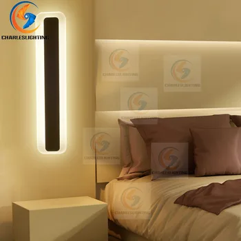CHARLESLIGHTING 40cm 120cm LED siena lempos, miegamojo lovos galvūgalio lempos banheiro LED vonios kambarys šviesos sienos sconce lampe apdaila