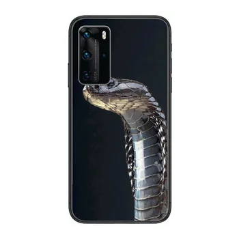 Gyvatė Augintiniai Gyvūnų revvlry Telefoną Atveju Huawei P 40 30 20 10 Lite Smart Z Pro Juodos spalvos Dėklu Coque Tapybos Hoesjes komiksų mada