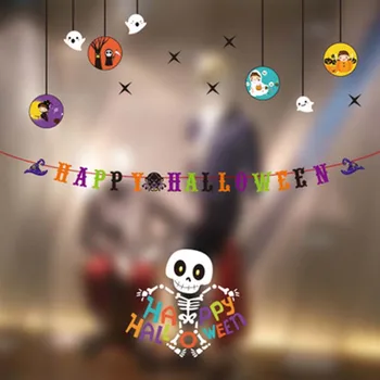 Helovinas Apdailos Prop Folija Balionai Voratinklyje Moliūgų Starta Baneriai Popieriaus Girliandą Vaikai Halloween Party Prekes