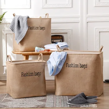 Medvilnės skalbiniai meno saugojimo krepšys sulankstomas meno mažų šviežių saugojimo krepšys nešiojamų nešvariais drabužiais ir įvairenybės rūšiavimo krepšelio