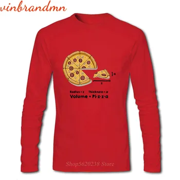Pica formulė Print T Marškinėliai ilgomis Rankovėmis Įgulos Kaklo T-Shirt Juokinga pepperoni sūris Dizaino vyriški Drabužiai Harajuku geekTee Viršūnės