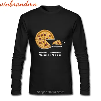 Pica formulė Print T Marškinėliai ilgomis Rankovėmis Įgulos Kaklo T-Shirt Juokinga pepperoni sūris Dizaino vyriški Drabužiai Harajuku geekTee Viršūnės