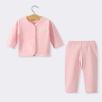 Naujagimį namuose drabužiai, kūdikių drabužiai dvi bamblys pavasario rudens stiliaus medvilnės pagrindo Kieto V-Kaklo, 2021, komplektai, vaikams, kūdikiams berniukas