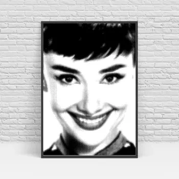 ArtSailing Abstraktus Šiaurės drobė meno, Grožio Audrey Hepburn Nuotraukas Kambarį šiuolaikinės Tapybos Namų puošybai plakatai
