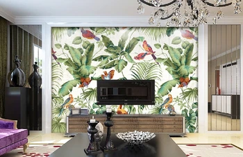 Custom freskos Retro minimalistinio aliejaus tapybai žalia gėlės tapetai kambarį, miegamąjį, TV foną tapetai, freskos