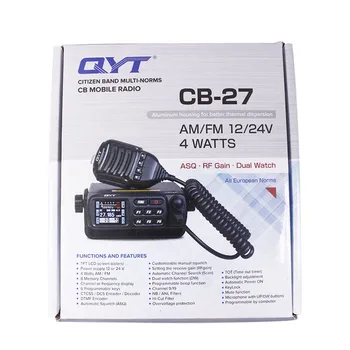 QYT CB-27 CB Radijo 26.965-27.405 MHz, AM/FM 12/24V 4 W LCD Ekranas Shortware Pilietis Multi Band-Normų Kumpis Mobili CB Radijo CB 27