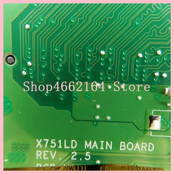 X751LA Su I5-5200 CPU 4G RAM REV2.5 Plokštę Už ASUS K751L K751LD R752L X751L X751LA X751LN X751LD X751LJ nešiojamas Mainboard