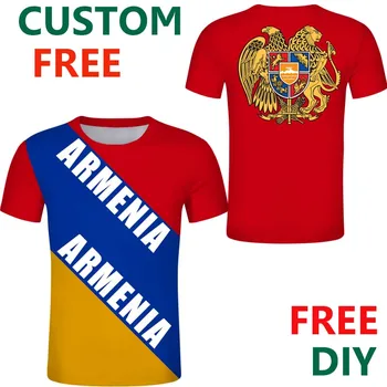 Armėnija Replublic marškinėliai Įstrižainės juostelės marškinėliai raudona vėliava Tee jaunimo Drabužių Vasaros atsitiktinis Streetwear marškinėliai