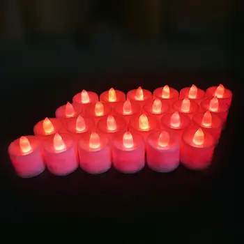 24 VNT. LED Arbata Šviesos Flameless Votive Žvakės Baterijos Bažnyčios ir Namų Decoartion ir Apšvietimo Mirgėjimas Namų Dekoro