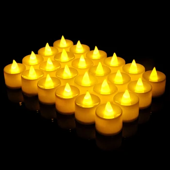 24 VNT. LED Arbata Šviesos Flameless Votive Žvakės Baterijos Bažnyčios ir Namų Decoartion ir Apšvietimo Mirgėjimas Namų Dekoro