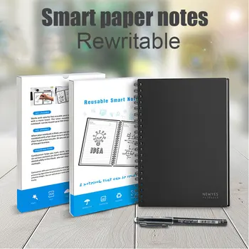 A5/B5 Smart Daugkartinio naudojimo Trinamos Knyginio Popieriaus Banga Debesis Ištrinti Notepad Išklotos Pen JR Pasiūlymai