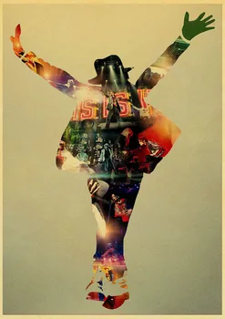 Aukštos Kokybės Michael Jackson derliaus plakatus Spausdina Sienų Tapybos Dekoro Plakatas Sienų Tapybos Namų Puošybai