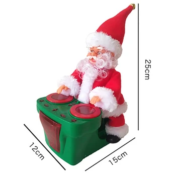Kalėdų Dekoracijas Elektros Mušti Būgną Santa Claus Papuošalai Lėlė Su Muzikos Namuose Kalėdos Laimingų Naujųjų Metų Dovana