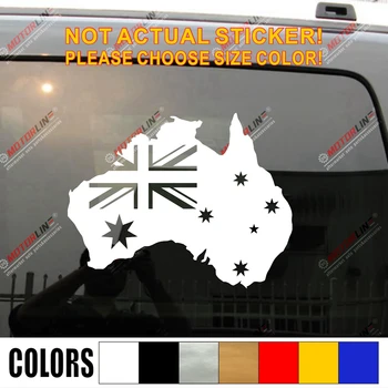 Vėliavos Žemėlapis Australija Australijos Kontūro Lipdukas Lipdukas Automobilių Vinilo pasirinkti dydį, spalvą mirti supjaustyti ne bkgrd