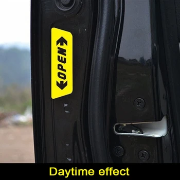 ZD 4Pcs/Set automobilių durų įspėjamasis lipdukas Atspindintis saugos įspėjimas 
