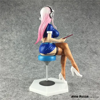 Anime Super Sonic Animacija SUPERSON PVC Veiksmų Skaičius, Seksuali Mergina Brinquedos Sekso Robotas Kolekcionuojamos Lėlės Modelis, Žaislai 22cm