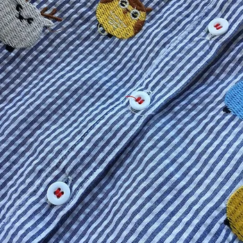 Vaikiška mergaitė marškinėliai palaidinė bamblys vaikai mergina ilgomis rankovėmis medvilnės palaidinė marškinėliai vaikams viršūnes apranga, drabužiai 3-7Y siuvinėjimas