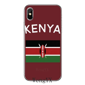 Kenijos Nacionalinė vėliava (TPU Minkštas Priedai telefono dangtelį atveju Huawei Honor 4C 5A 5X 5C 6 Žaisti 6X 6A 6C pro 7X 8 9 Lite V8 V10