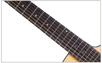Nemokamas pristatymas didmeninė biudžeto Gitara Akustine elektrine Gitara Plieno-String Eglė gamtos Guitarra 12 Folk Stygos gitaros