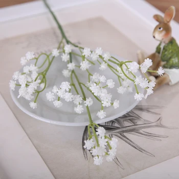 Baltos Spalvos Dirbtiniai Dekoratyvinės Gėlės, Vestuvių Plastikiniai Namų Puošybai Dirbtinės Gėlės Gypsophila Kambarys Dekoro Gėlės