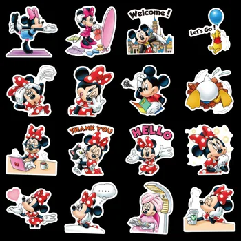 40/80pcs Animacinių filmų Disney Mickey Mouse Lipdukai Don Grafiti Nešiojamas Riedlentė Bagažo Gitara Dviračių Vaikams 