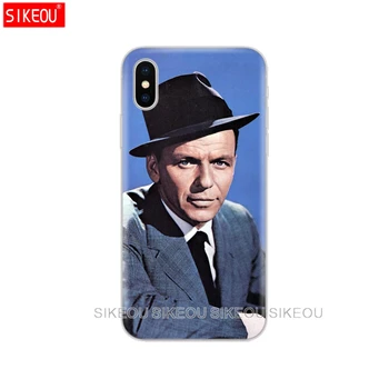 Silicon Cover Telefono dėklas Skirtas Iphone 6 X 8 7 6s 5 5s SE 2020 m Plius 10 XR XS MAX 11 pro MAX Apsaugos Coque Bamperis Frank Sinatra