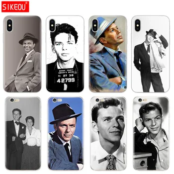 Silicon Cover Telefono dėklas Skirtas Iphone 6 X 8 7 6s 5 5s SE 2020 m Plius 10 XR XS MAX 11 pro MAX Apsaugos Coque Bamperis Frank Sinatra