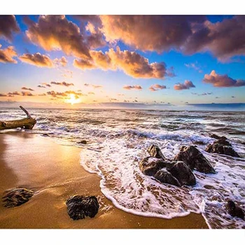 Scopiso Jūros Paplūdimio Debesis Akmenys, Saulės, Bangų Profesinę patirtį Photobooth Photocall Fotografijos Fonas Foto Studija