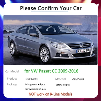 Volkswagen VW Passat CC 2009 m.~2016 Mudflaps Mudguard Sparnas 2010 2011 2012 2013 Splash Apsaugų Parinkimas, Automobilių Prekės, Reikmenys