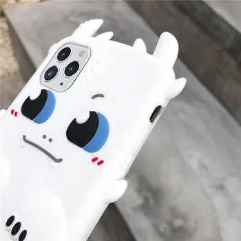 3D Animaciją Mielas Drakonas Minkštas Silikoninis Telefono dėklas skirtas iPhone 11 Pro X XR XS Max 8 7 6 Plus atsparus smūgiams dangtis