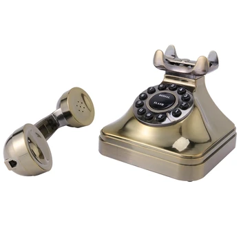 WX-3011 Antikvariniai Bronzos Telefono Derliaus Fiksuotojo ryšio Telefono Darbastalio Skambinančiųjų Namų, Biuro, Viešbučio, Antikvariniai Telefono