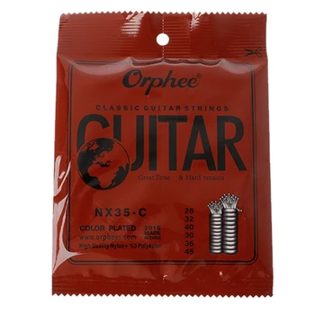 Orphee NX35-C 6pcs Klasikinės Gitaros Stygos 028-045 Colių Nailono Core Plieno, Padengti 77HC