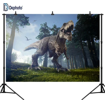 DePhoto 3D Animaciją Dinozaurų Šalis Baby Shower Besiūlių Vinilo Fotografijos Fonas Foto Fone Studija Prop PGT125