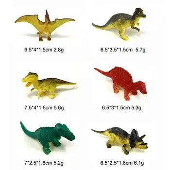 28pcs/daug Partijos Mini Dinozaurų Modelio Vaikų Švietimo Vaikai Žaislų Kūrybos Gyvūnų figūrėlių Rinkinys, Modelį, Classic Kolekcija